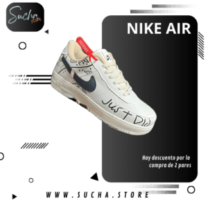 Zapatillas Nike Air "Just Do It" con parte superior duradera y excelente amortiguación, ideales para un estilo de vida activo y urbano.
